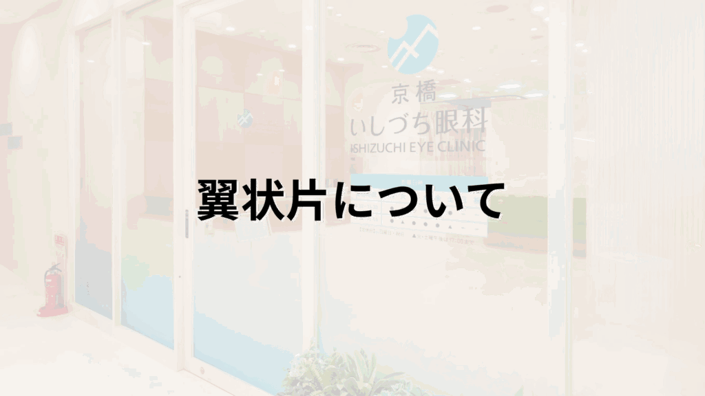 翼状片について解説する画像_京橋いしづち眼科